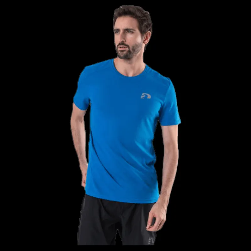 Newline Cotton/Poly Tee Blue Blå Best