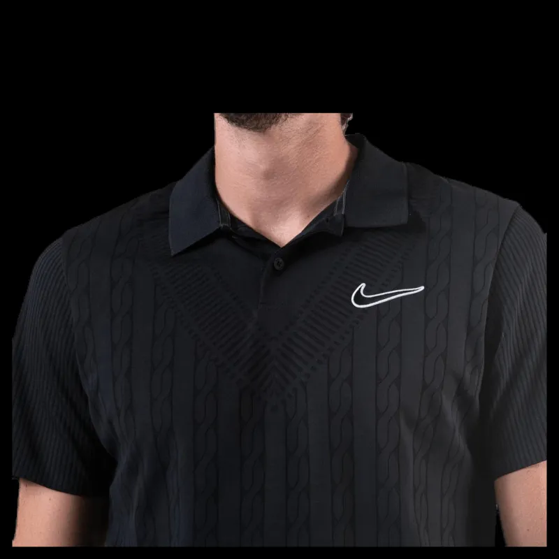 Discount Nike Court ADV Polo Black Svart