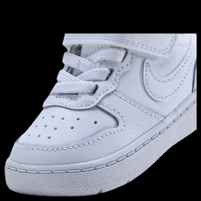 Nike Court Borough Low 2 Baby/Toddler Shoes WHITE/WHITE-WHITE Vit Clearance
