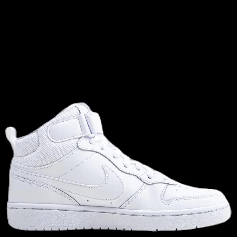 Nike Court Borough Mid 2 Big Kids' Shoes WHITE/WHITE-WHITE Vit