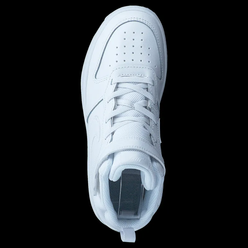 Nike Court Borough Mid 2 Little Kids' Shoes WHITE/WHITE-WHITE Vit Discount