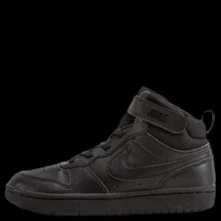 Nike Court Borough Mid 2 Little Kids' Shoes BLACK/BLACK-BLACK Svart Clearance