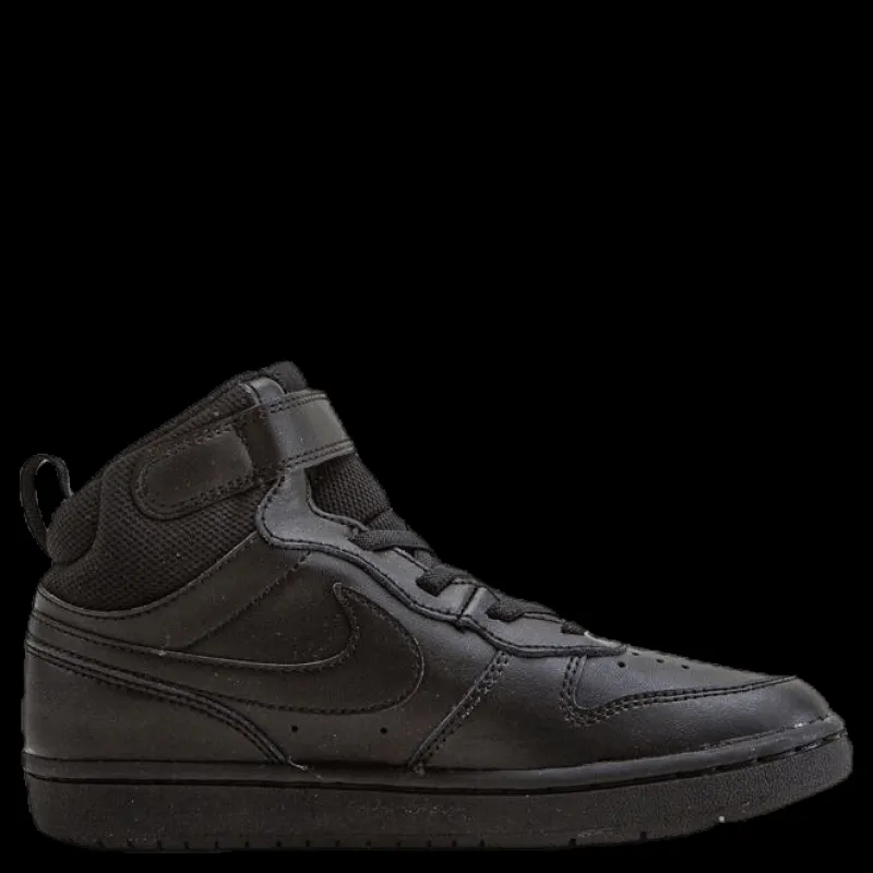Nike Court Borough Mid 2 Little Kids' Shoes BLACK/BLACK-BLACK Svart Clearance