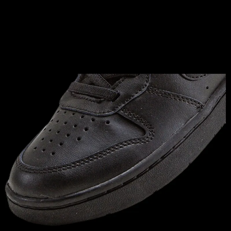 Nike Court Borough Mid 2 Little Kids' Shoes BLACK/BLACK-BLACK Svart Clearance