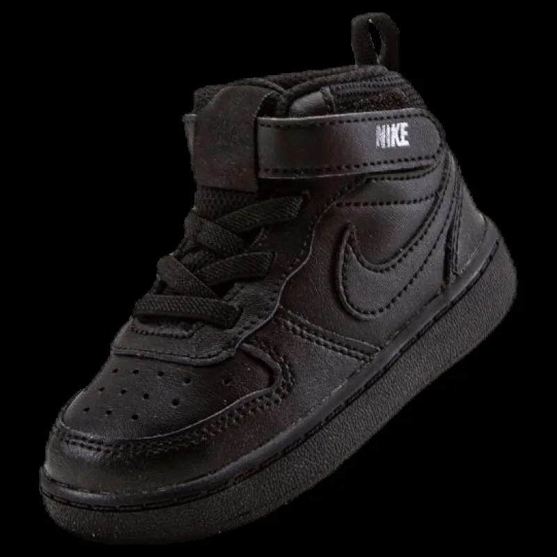 New Nike Court Borough Mid Sneaker TD Black Svart