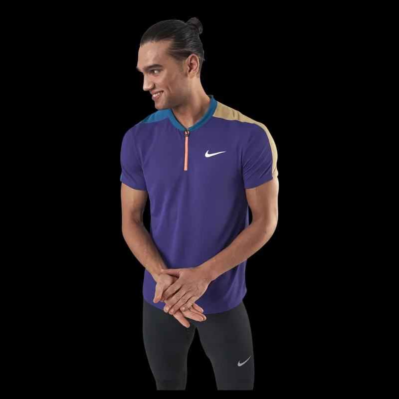 Best Nike Court Breathe Slam Polo Purple/Green Lila