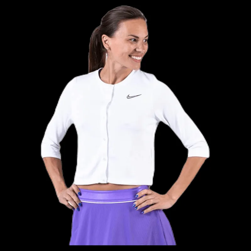 Discount Nike Court Cardigan White/Black Vit