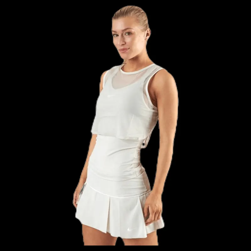 Clearance Nike Court Dri-FIT Tank Beige Vit