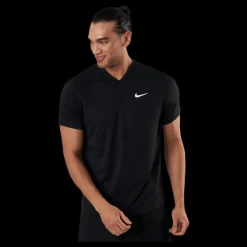 Best Nike Court Dry Polo Blade White/Black Svart