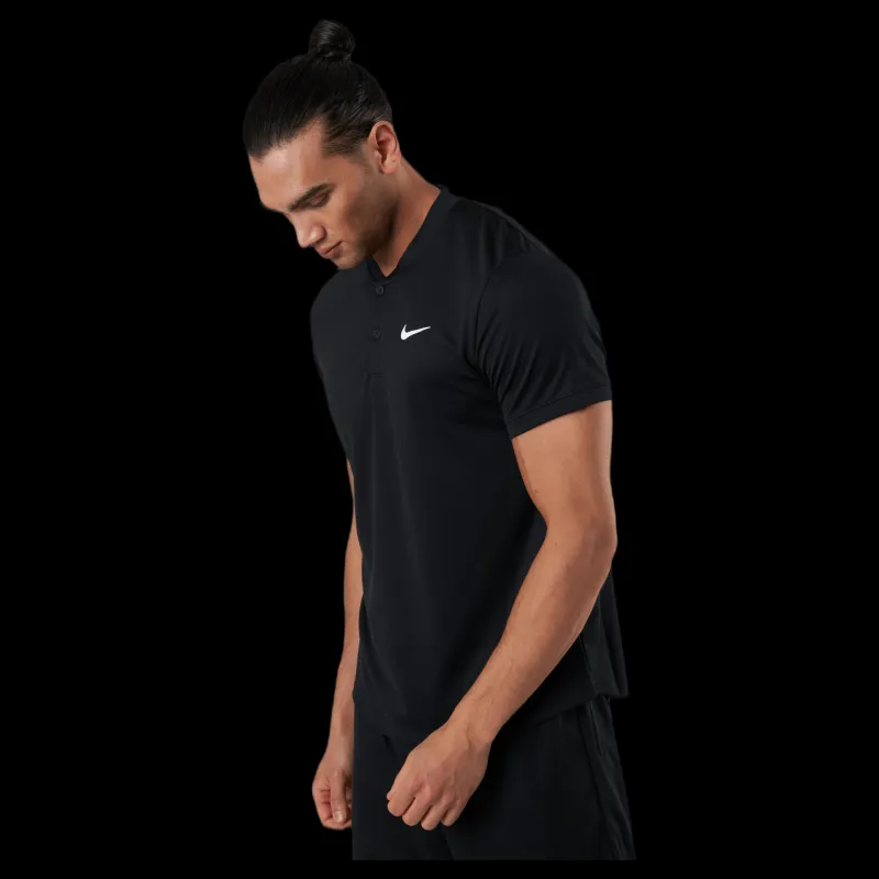 Best Nike Court Dry Polo Blade White/Black Svart
