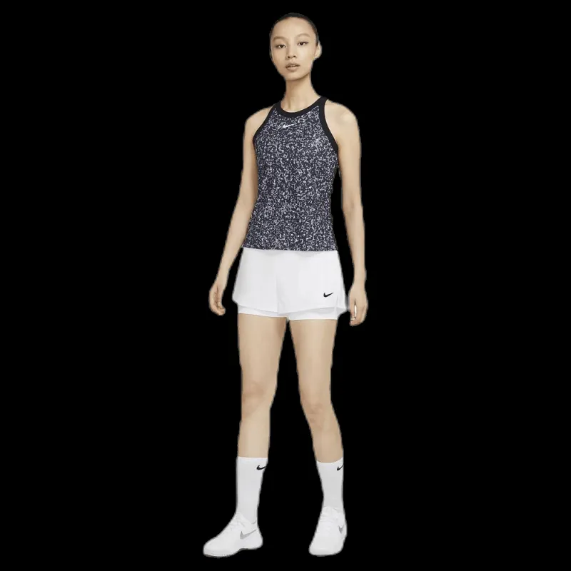 Nike Court Dry Printed Tank White/Black Flerfärgad Discount