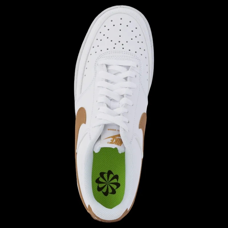 Nike Court Vision Low Next Nature Women's Shoes WHITE/METALLIC GOLD-WHITE Vit Hot