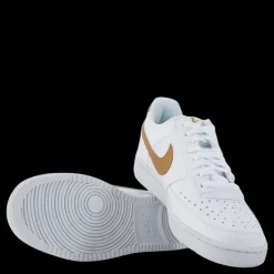 Nike Court Vision Low Next Nature Women's Shoes WHITE/METALLIC GOLD-WHITE Vit Hot