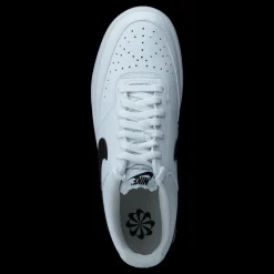 Best Nike Court Vision Low Next Nature Women's Shoes WHITE/BLACK-WHITE Blå