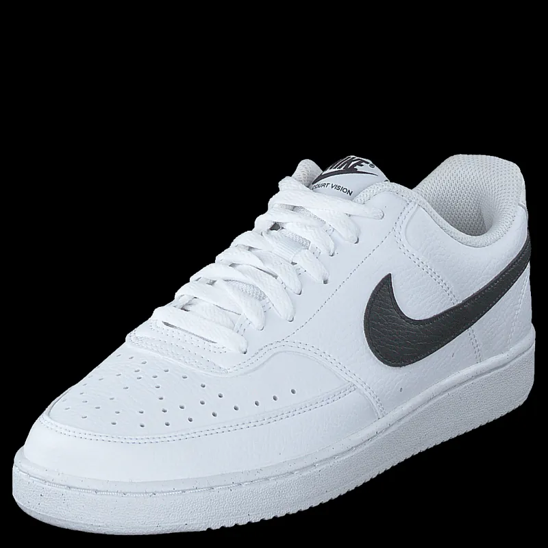 Nike Court Vision Low Next Nature Men's Shoes WHITE/BLACK-WHITE Vit och Svart