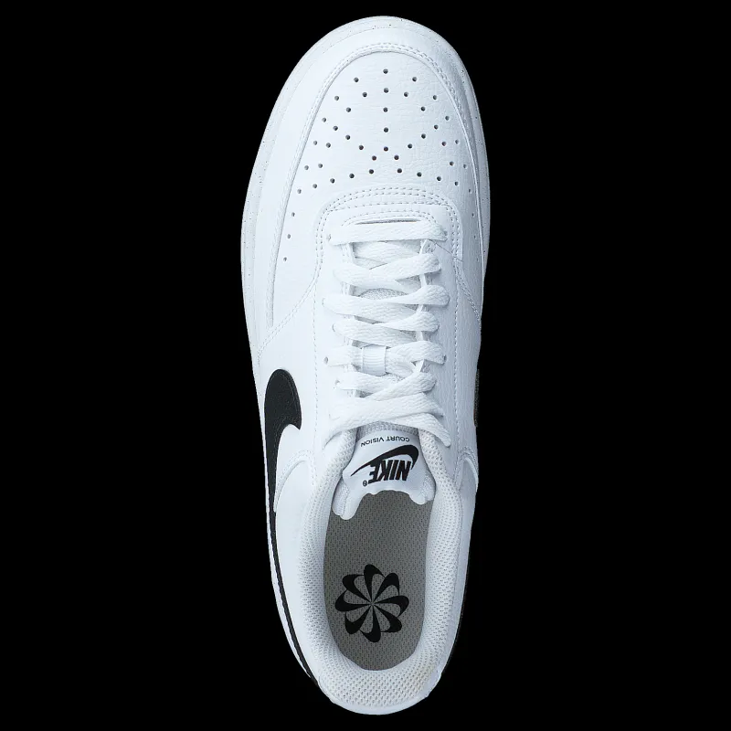 Nike Court Vision Low Next Nature Men's Shoes WHITE/BLACK-WHITE Vit och Svart