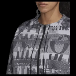 adidas Cover Up Jacket Black/Grey Discount