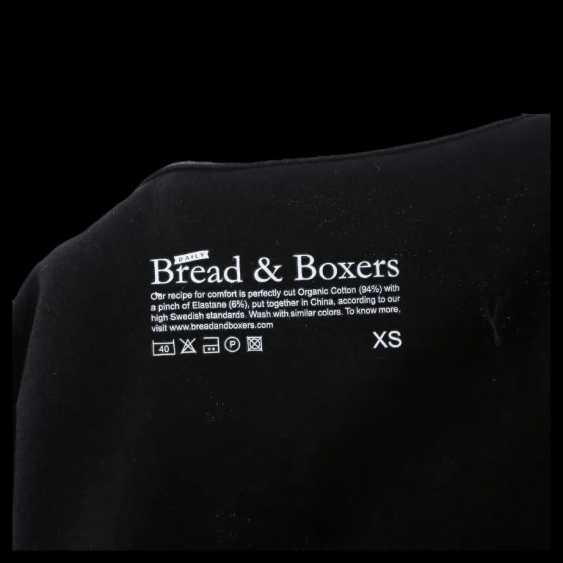 Bread & Boxers Crew Neck Black Svart