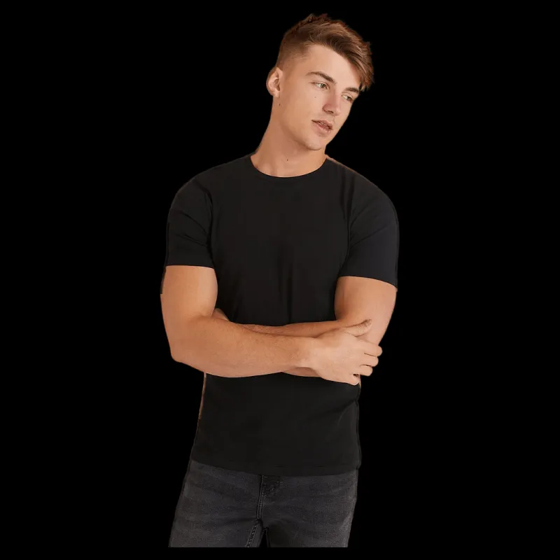 Sale Bread & Boxers Crew Neck 2-Pack Svart