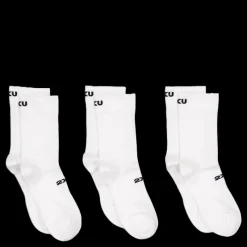 2XU Crew Socks 3 Pack White/black Vit och Svart Best