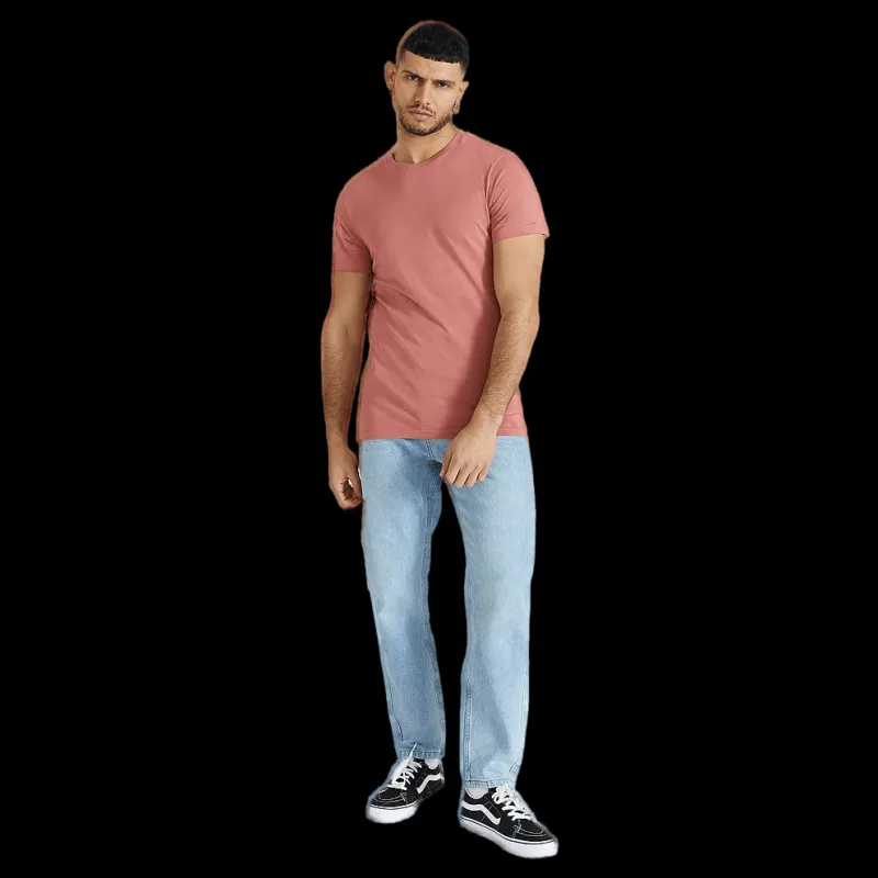 Bread & Boxers Crew-Neck Cotton Rosa New
