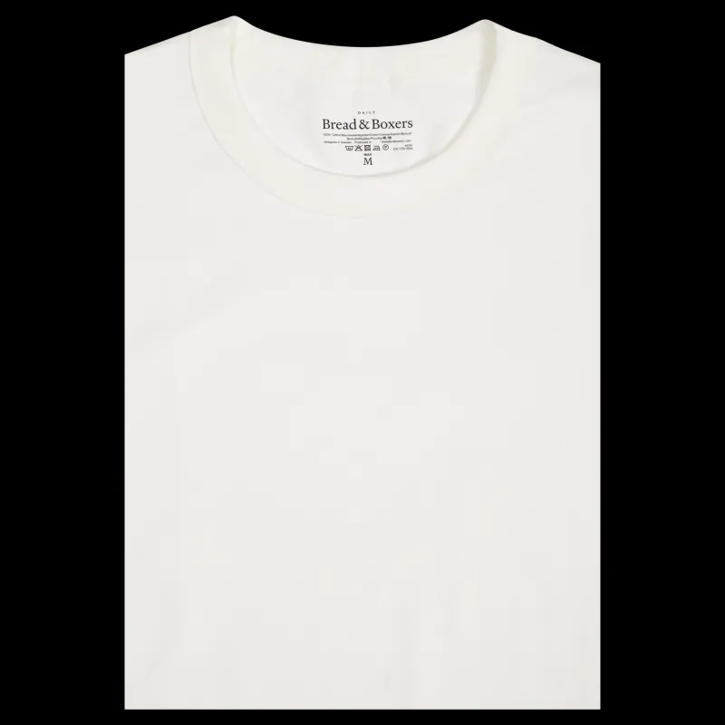 Bread & Boxers Crew-Neck pima Ivory Vit Discount