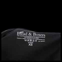 Bread & Boxers Crew-Neck Relaxed Black Svart Discount