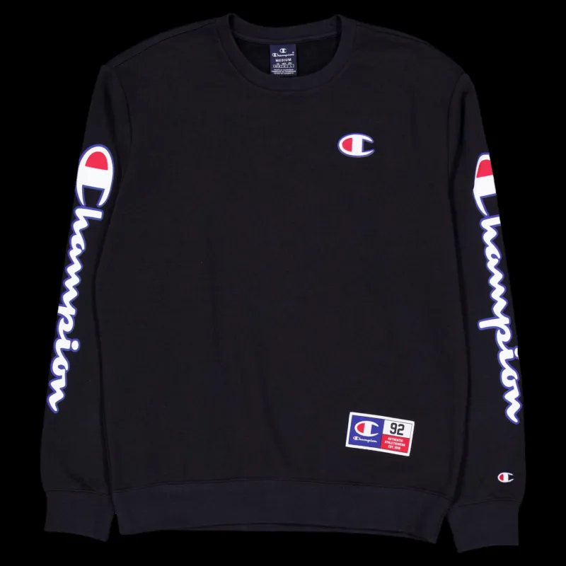 Champion Crewneck Sweatshirt Black Beauty Svart Discount