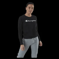 Champion Crewneck Sweatshirt Black Svart Outlet
