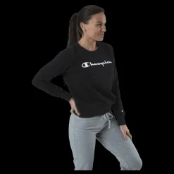 Champion Crewneck Sweatshirt Black Svart Outlet