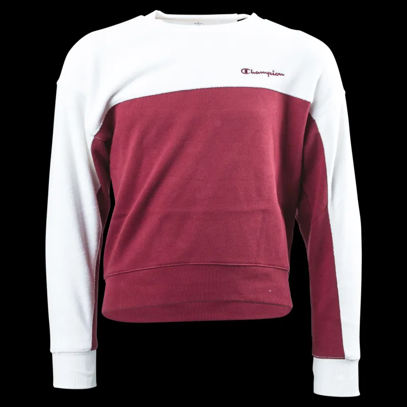 Best Champion Crewneck Sweatshirt Jr Pink/White Rosa och Vit