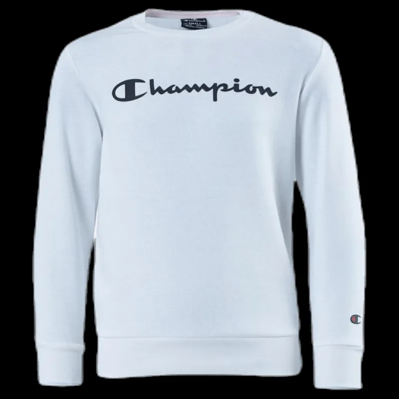 Champion Crewneck Sweatshirt Junior White Vit Discount