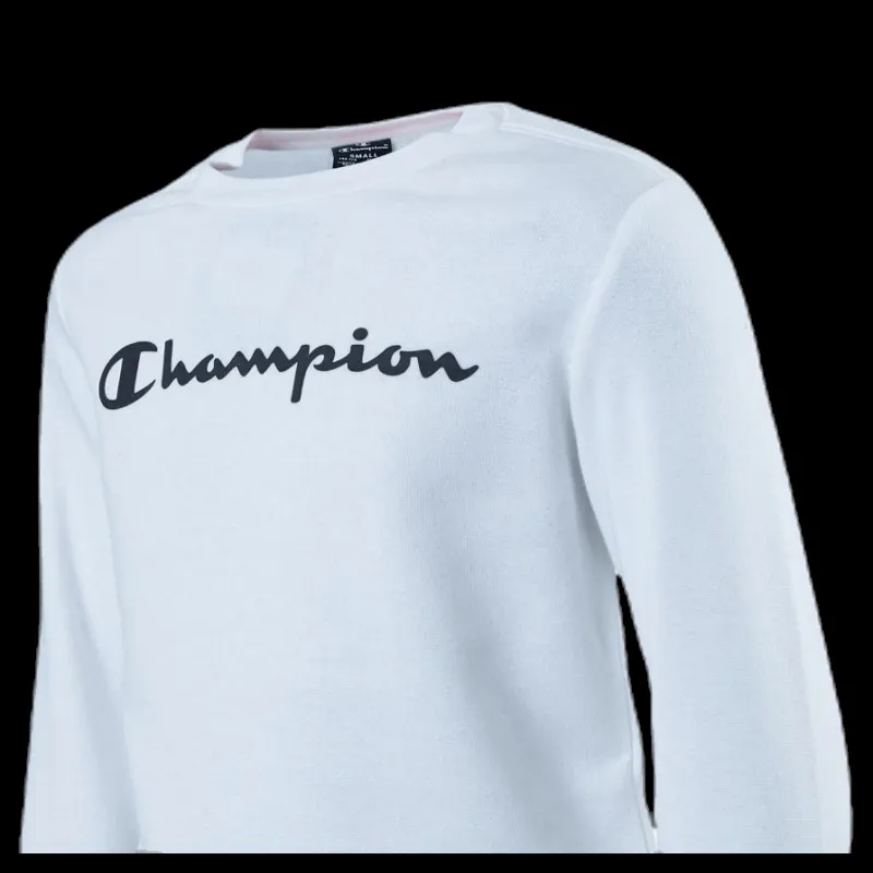 Champion Crewneck Sweatshirt Junior White Vit Discount