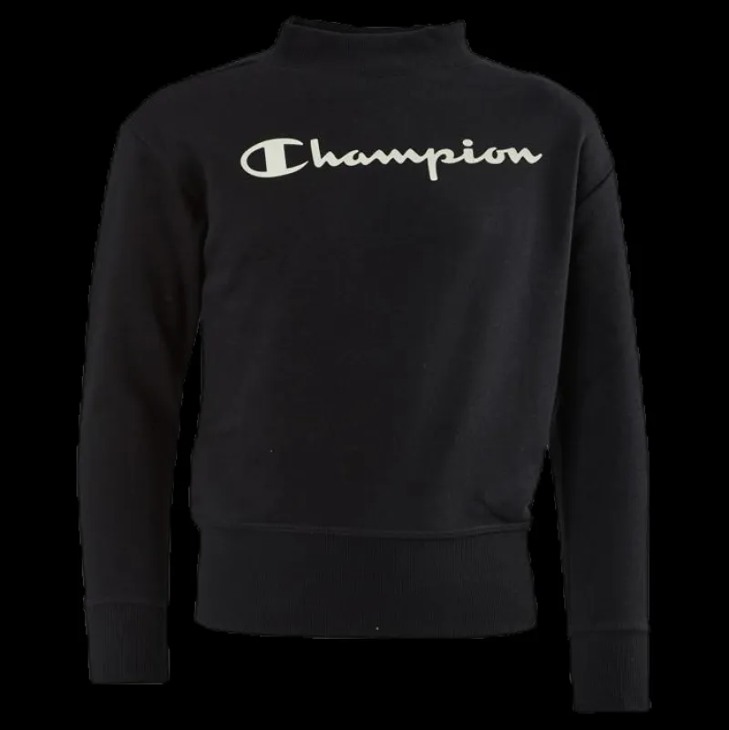 Champion Crewneck Sweatshirt Junior Black Svart Sale