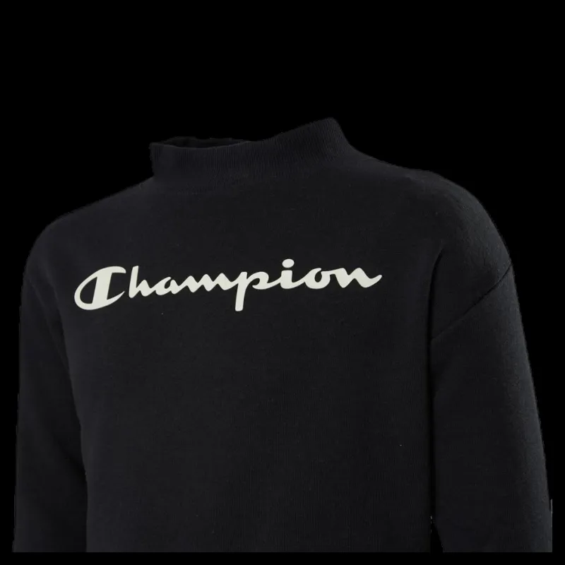 Champion Crewneck Sweatshirt Junior Black Svart Sale
