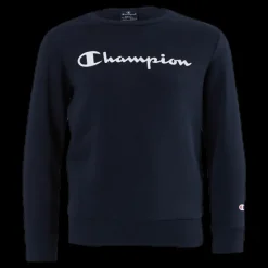 Champion Crewneck Sweatshirt Junior Blue Blå Discount