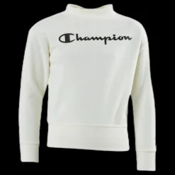 Champion Crewneck Sweatshirt Junior White Vit Outlet