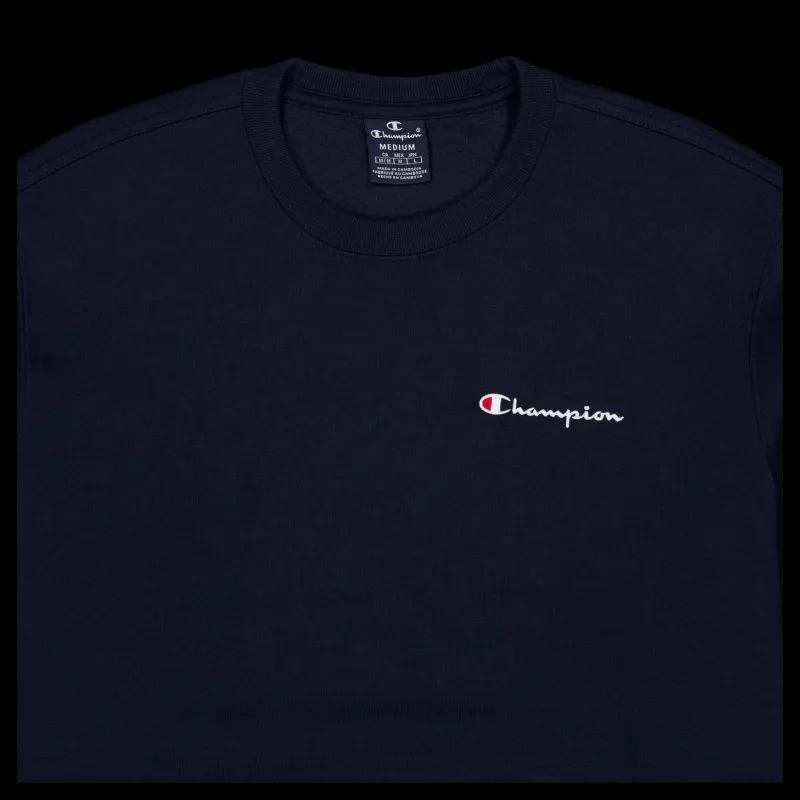 Champion Crewneck Sweatshirt Sky Captain Svart Outlet