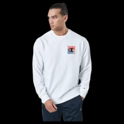 Champion Crewneck Sweatshirt White Vit New