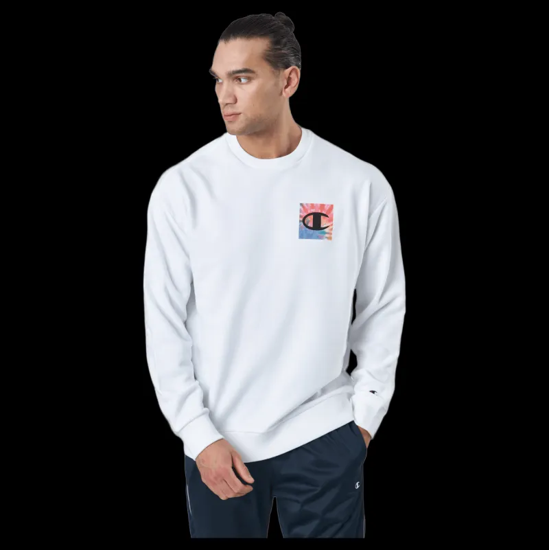 Champion Crewneck Sweatshirt White Vit New