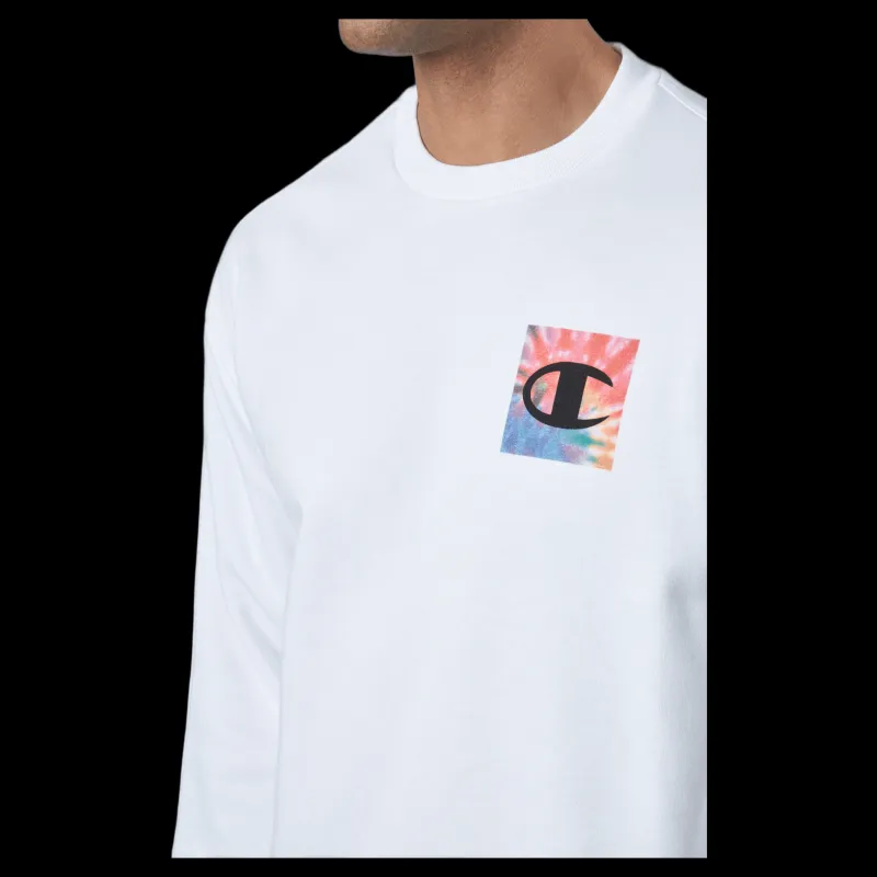 Champion Crewneck Sweatshirt White Vit New