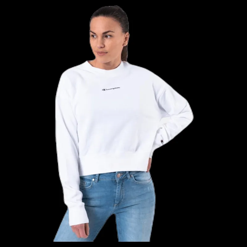 Champion Crewneck Sweatshirt White Vit New