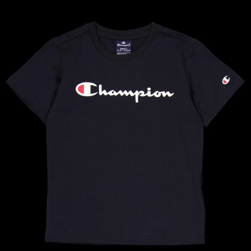 Champion Crewneck T-shirt Black Beauty Svart Best