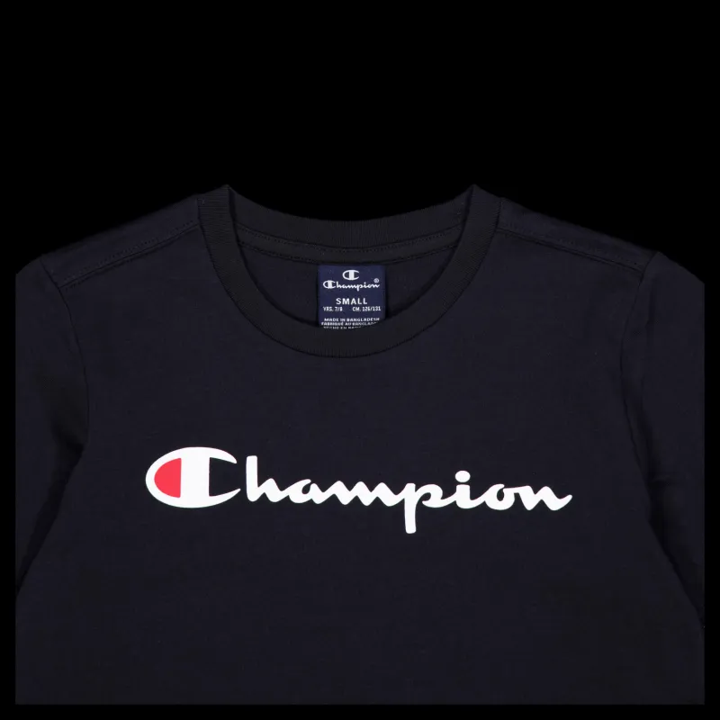 Champion Crewneck T-shirt Black Beauty Svart Best