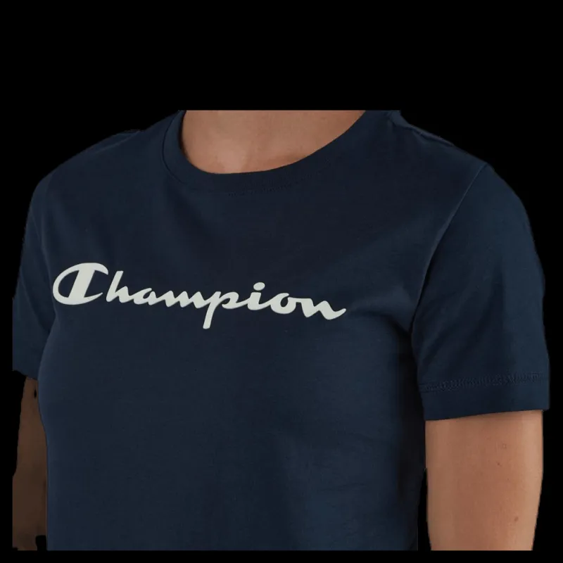 Champion Crewneck T-Shirt Blue Blå Discount