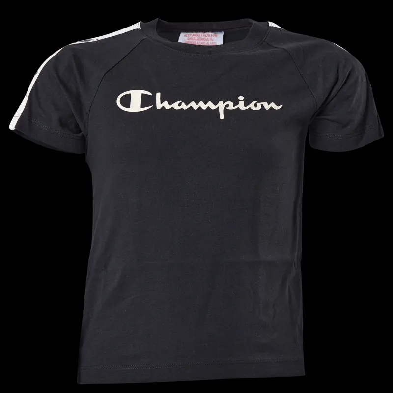 Champion Crewneck T-shirt Kk001 Svart New