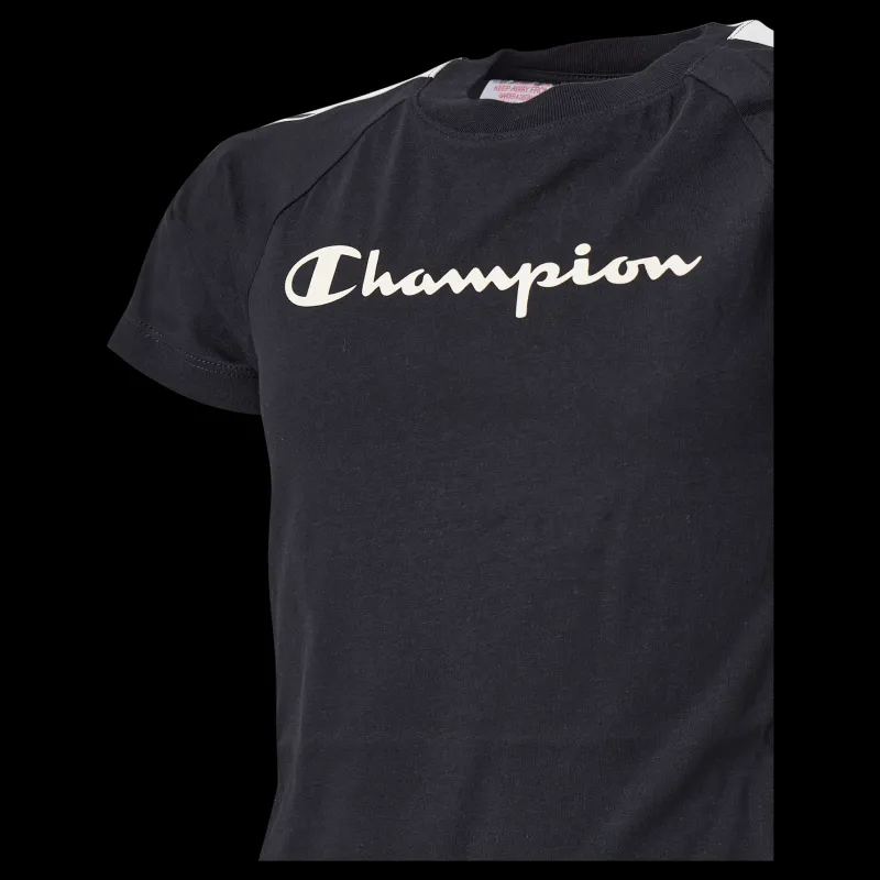 Champion Crewneck T-shirt Kk001 Svart New
