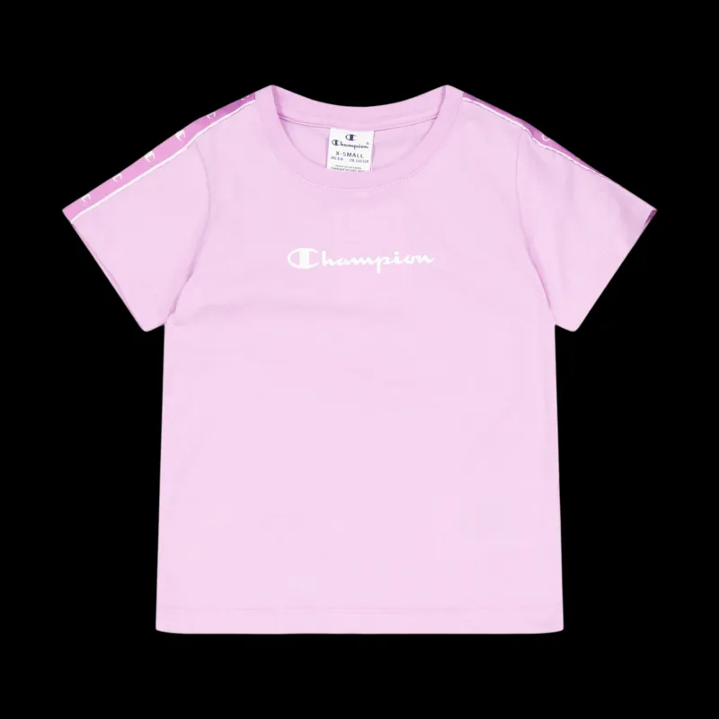 Champion Crewneck T-shirt Orchid Bouquet Rosa Discount