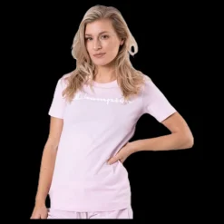 Outlet Champion Crewneck T-Shirt Pink Rosa