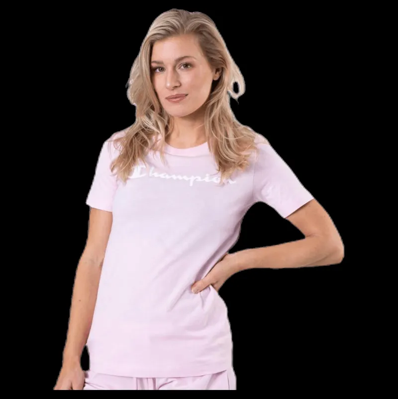 Outlet Champion Crewneck T-Shirt Pink Rosa
